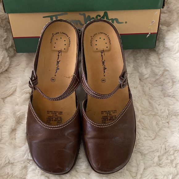 EUC Thom McCan Brown leather mules 8 - Picture 3 of 5